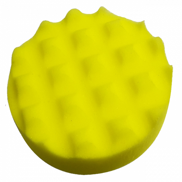 ESPONJA WAFFLERA  AMARILLA  PARA ABRILLANTAR BASE 5/8 DE 6.5"