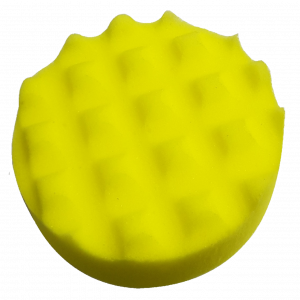 ESPONJA WAFFLERA  AMARILLA  PARA ABRILLANTAR BASE 5/8 DE 8"